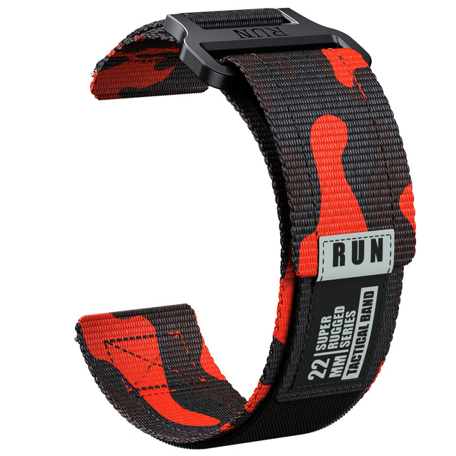Black Red Apex Band #16 [22mm] - Camouflage Nylon 22mm Smartwatch Band - Image 2